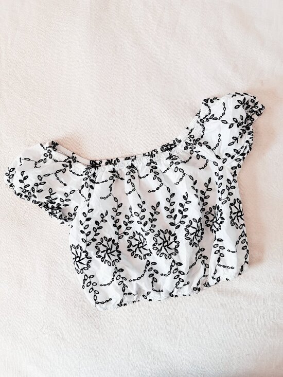 American Eagle Outfitters Tops - American Eagle Embroidered Crop Top